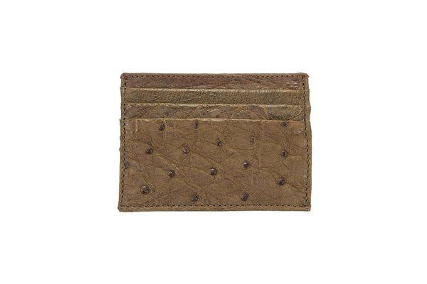 Indiana Ostrich Leather Envelope Small Card Holder for Sale Online
