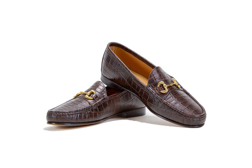 Dark Brown Alligator Grain