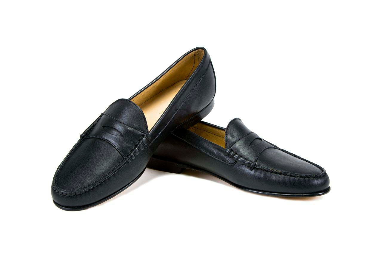 Wide Width Cromwell Handsewn Full Leather Penny Loafer Jay Butler