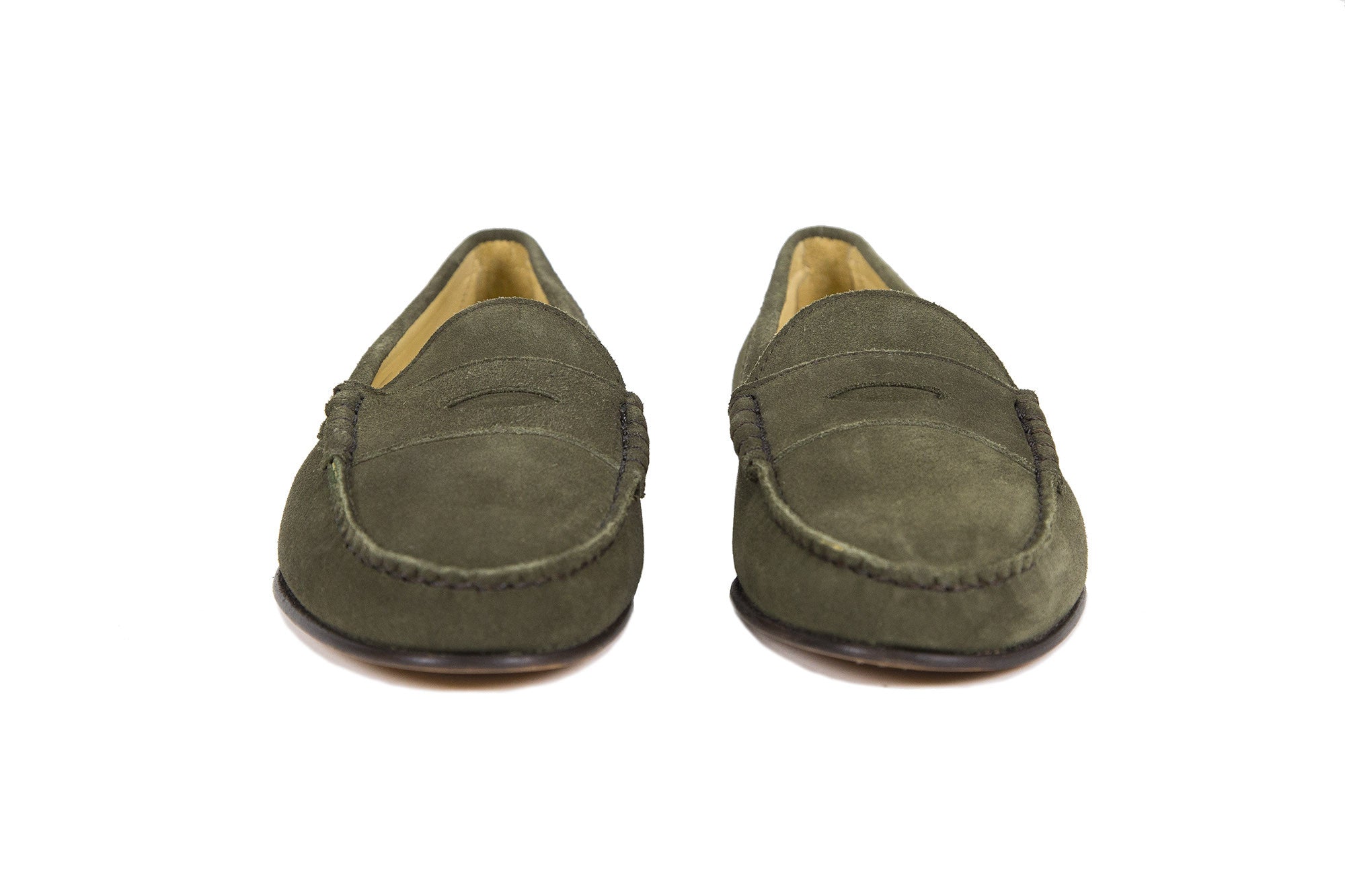 Olive Green Suede Cromwell Penny Loafer Olive Green Suede / 14 Olive Green Suede Cromwell Penny Loafer Olive Green Suede / 14